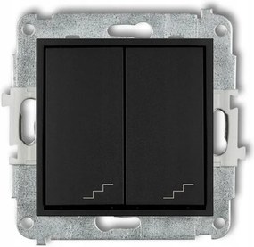 Süllyesztett lépcsőkapcsoló Karlik Mini fekete 12MWP-33