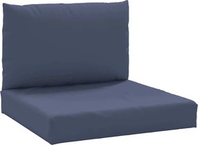 vidaXL 2 db tengerészkék szövet raklappárna