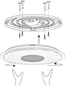 Eglo 98768 - LED RGB fényerő-szabályozó mennyezeti lámpa LANCIANO-C LED / 38W / 230V + RC