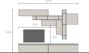 Infinity 2.0 8 db-os szett bézs / szürkésbarna / Mercure tölgy