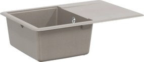 vidaXL Mosogató Szürke 670 x 460 mm 80% Kvarc és 20% Gyanta