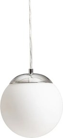 RENDL BOLLY 17 závěsná opálové sklo/chrom 230V LED E27 11W IP44