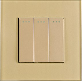 Háromszoros Üveg Fénykapcsoló Arany Miuun