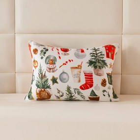 Mikroszálas párnahuzat FESTIVE MAGIC 70x90 cm, fehér