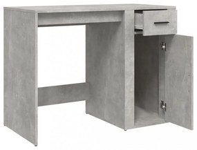 betonszürke szerelt fa íróasztal 100x49x75 cm