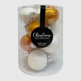 Barokk üveg karácsonyi gömb szett 12*6cm