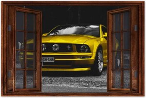 Poszter 60x40 Sárga Ford Mustang