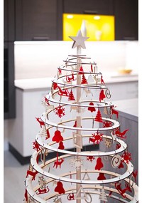 Large csillag csúcsdísz fából, dekorációs karácsonyfára - Spira