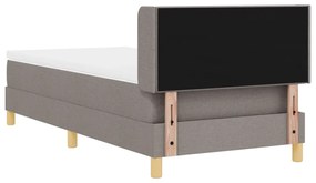 Boxspring ágy matrac 80 x 200 cm, taupe színű, szövet