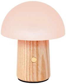Natúr színű szabályozható asztali lámpa üveg búrával (magasság 13 cm) Alice – Gingko