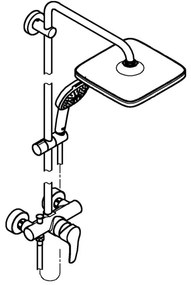 GROHE 26985001 - Zuhanyrendszer VITALIO COMFORT 250 250 × 250 mm fényes króm