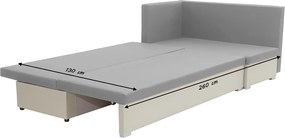 ARO Kinyitható sarokkanapé Fekete/lila