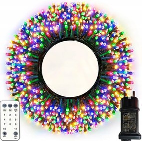 Karácsonyfa Fényfüzér 30M 300LED Kültéri Többszínű Flash +távirányító