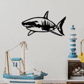 Shark fém fali dekoráció, 50×28 cm