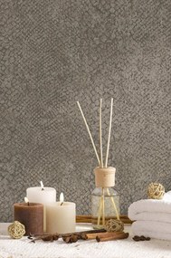 Holden Decor Essence Boa taupe kígyóbőr mintás fémhatású vlies tapéta – 66281
