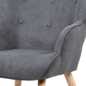 Fülkés fotel lábtartóval GREY2, szürke