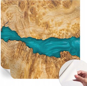 Öntapadós tapéta Divatos 3D fali ragasztóval Fa és műgyanta 250x250 cm