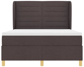 Boxspring Ágy Mattal Sötétbarna 140x200 cm Szövet
