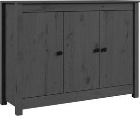 vidaXL szürke tömör fenyőfa tálalószekrény 100 x 35 x 74 cm