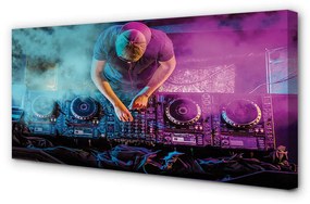 Canvas képek DJ konzolok színes fények 100x50 cm