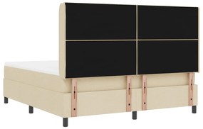 Boxspring ágy matraccal - Krém 180x200 cm Szövet