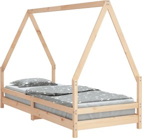 vidaXL tömör fenyőfa gyerekágykeret 80 x 200 cm
