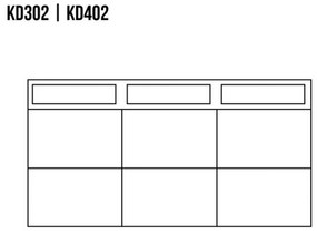 Komód KD402 Dió