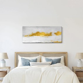 Kép - Arany és szürke vonások (120x50 cm)