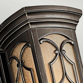 Kichler klasszikus kültéri fali lámpa franceasi borostyán antik bronz elskl-franceasi-m IP44