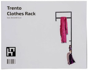 Trento ruhatartó állvány, fém, fekete