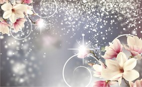 Fotótapéta Magnolie finom rózsaszín csók a falon 250x175 +ragasztó