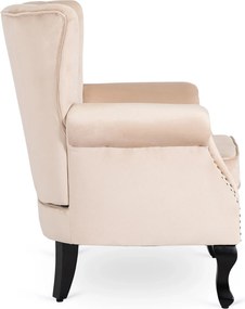 Fotel bézs bársony kárpittal – MALLO