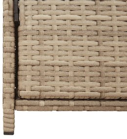 bézs polyrattan kerti tárolószekrény 83x45x76 cm