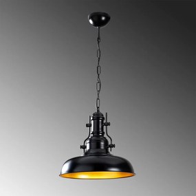 Fekete függőlámpa fém búrával ø 32 cm Berceste – Opviq lights