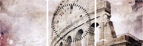 Kép - Colosseum, Róma, Olaszország (órával) (90x30 cm)