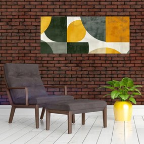 Kép - Olívazöld absztrakció (120x50 cm)