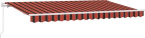 vidaXL Behúzható napellenző Narancssárga 400 x 200 cm szövet