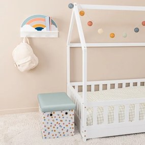 Gyermek fali polc akasztókkal szívárvány/színes