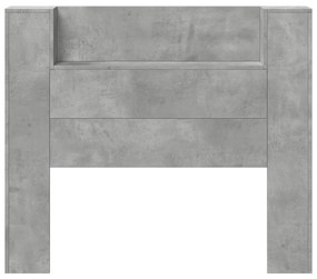 betonszürke áthidalószekrény LED-világítással 120x16,5x103,5 cm