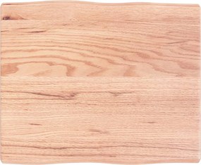 vidaXL világosbarna asztallap 60x50x(2-4) cm kezelt tömör élőszegélyes
