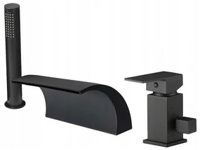 Gamma Cuadro Slim-2 3in1 kádra szerelhető csaptelep - széles kifolyással - fekete