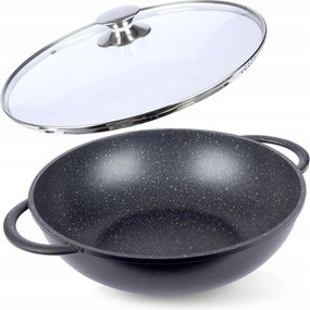 Mély Wok Gránit Serpenyő Sütőfedéllel Orion Grande 32 cm