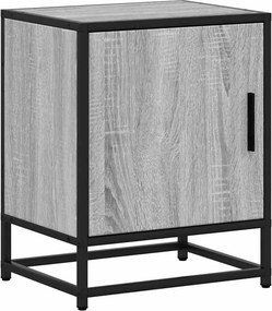 vidaXL éjjeliszekrény szürke Sonoma 40x31x50 cm Gépi fa és fém