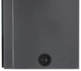 fényes szürke LED-es tükrös fürdőszobaszekrény 50 x 14 x 60 cm