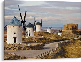 Kép - Consuegra szélmalmai, Spanyolország (70x50 cm)