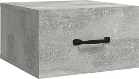 vidaXL betonszürke falra szerelhető éjjeliszekrény 35x35x20 cm