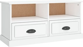 vidaXL fehér magasfényű szerelt fa TV-szekrény 93x35,5x45 cm
