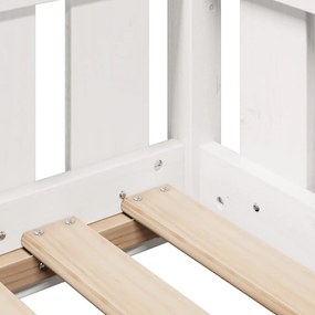 fehér tömör fenyőfa házikó gyerekágykeret 90 x 200 cm