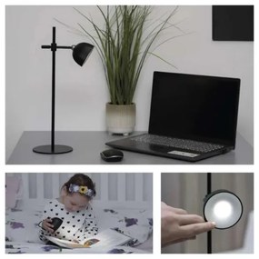 LED Dimmelhető újratölthető mágneses asztali lámpa 4in1 LED/4,2W/3,7V 4000K fekete