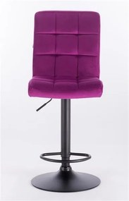 HR7009 Fukszia modern velúr szék fekete lábbal